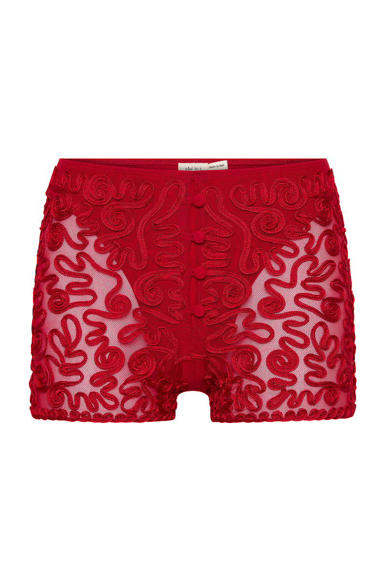 Asia is my middle name Shorts - Red – she is i