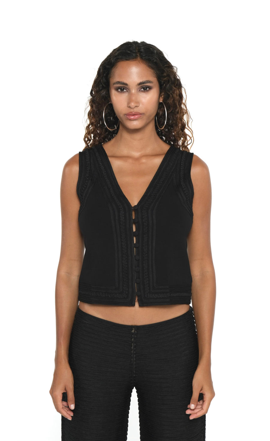 Janis Bamboo Vest - Black