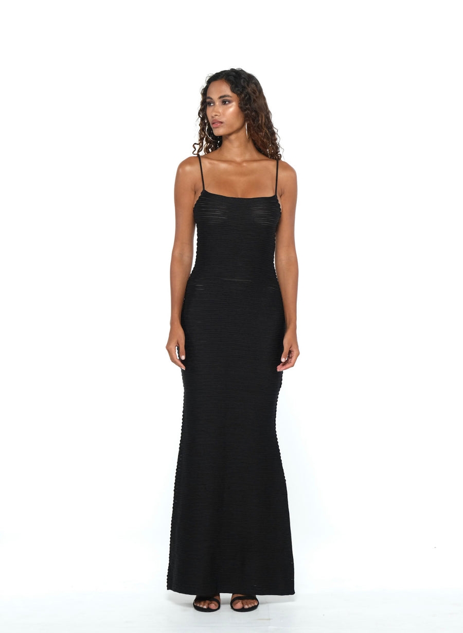 Selena Long Dress - Black