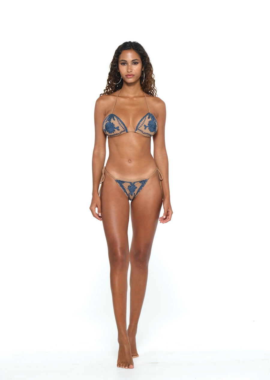 Jolie Bikini - Denim & Nude